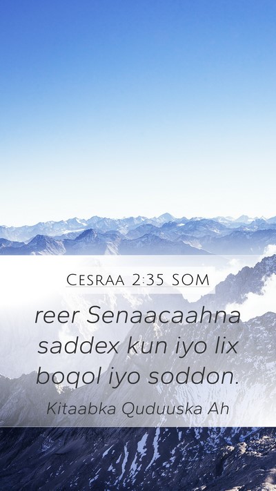 Cesraa 2:35 SOM Bible Verse Image