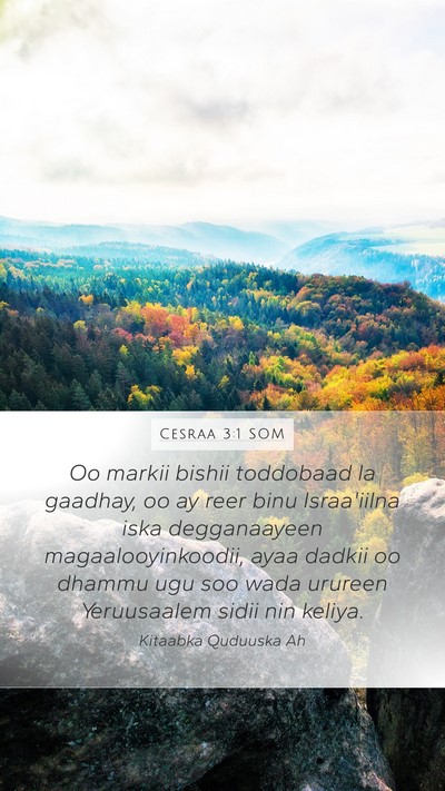 Cesraa 3:1 SOM Bible Verse Image