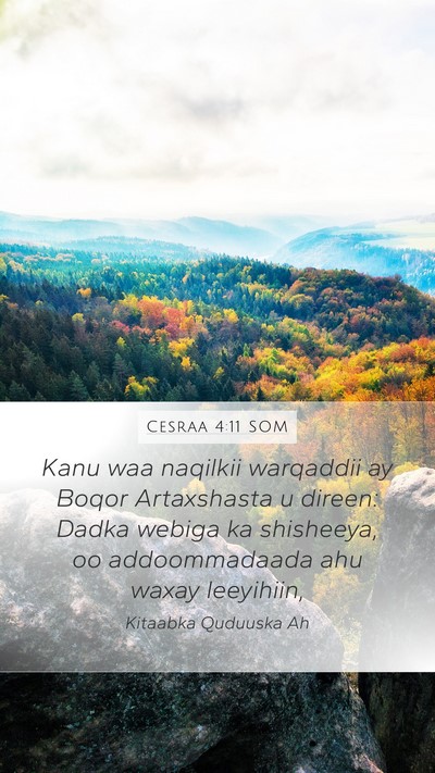 Cesraa 4:11 SOM Bible Verse Image