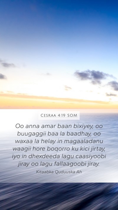 Cesraa 4:19 SOM Bible Verse Image