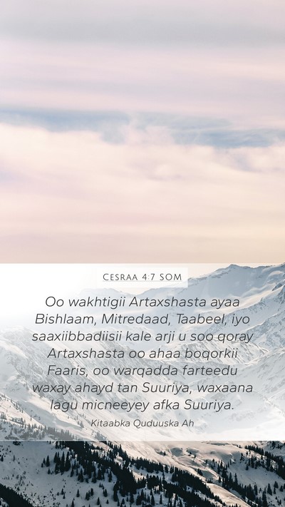 Cesraa 4:7 SOM Bible Verse Image