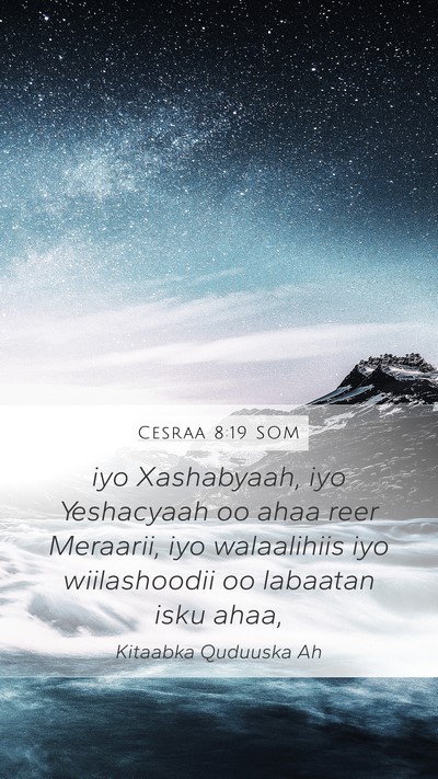 Cesraa 8:19 SOM Bible Verse Image