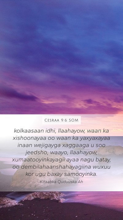 Cesraa 9:6 SOM Bible Verse Image