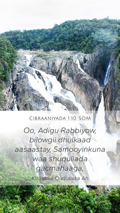 Cibraaniyada 1:10 SOM Bible Verse Image