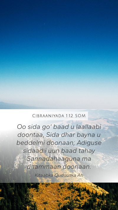 Cibraaniyada 1:12 SOM Bible Verse Image