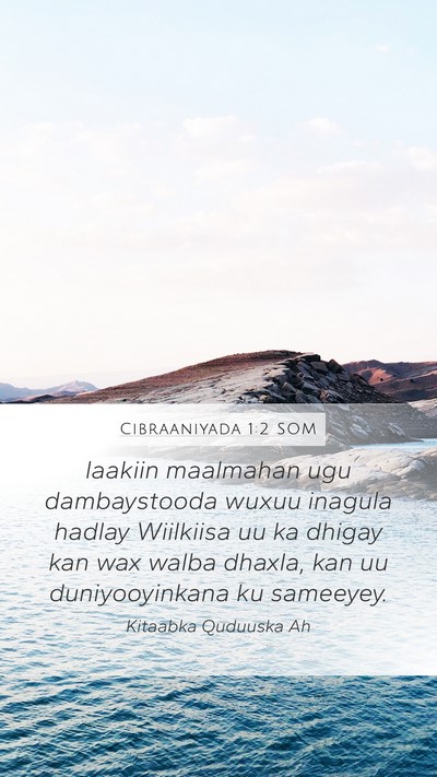 Cibraaniyada 1:2 SOM Bible Verse Image