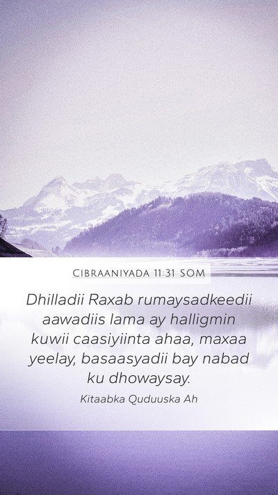 Cibraaniyada 11:31 SOM Bible Verse Image