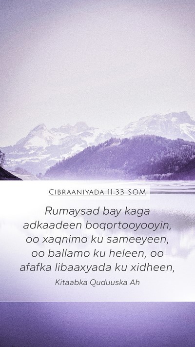 Cibraaniyada 11:33 SOM Bible Verse Image