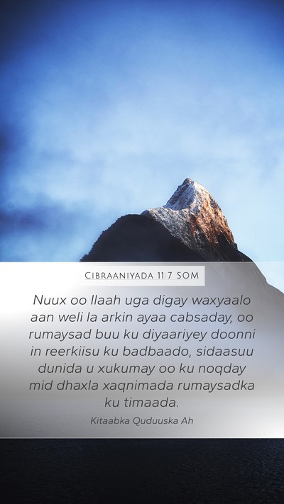 Cibraaniyada 11:7 SOM Bible Verse Image
