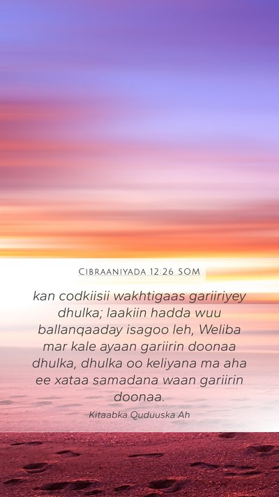 Cibraaniyada 12:26 SOM Bible Verse Image