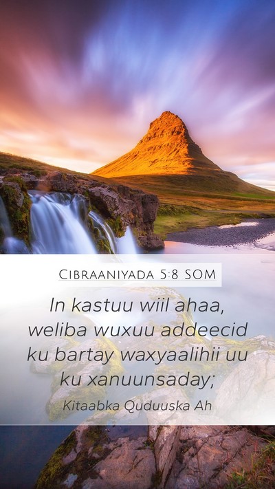 Cibraaniyada 5:8 SOM Bible Verse Image