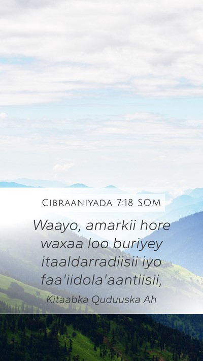 Cibraaniyada 7:18 SOM Bible Verse Image