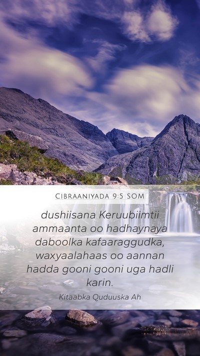 Cibraaniyada 9:5 SOM Bible Verse Image