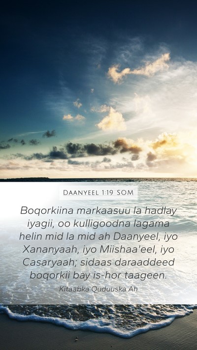 Daanyeel 1:19 SOM Bible Verse Image