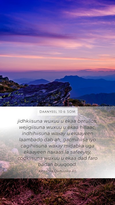 Daanyeel 10:6 SOM Bible Verse Image