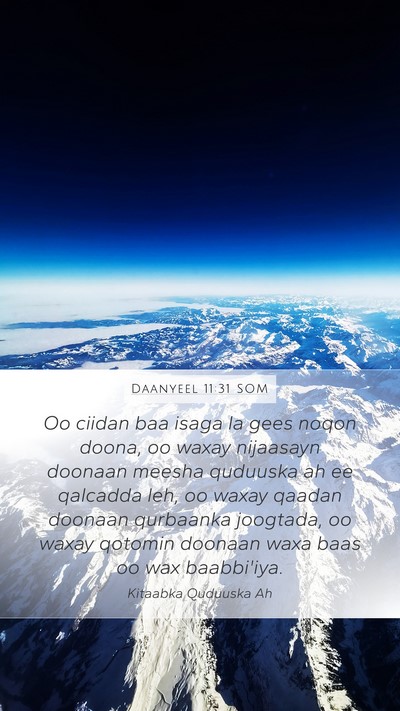 Daanyeel 11:31 SOM Bible Verse Image