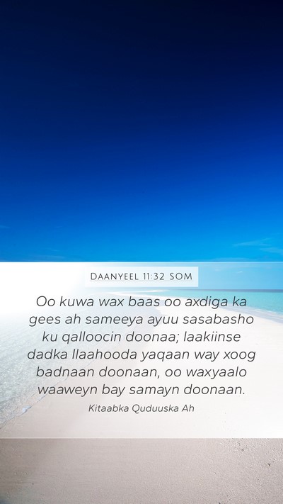 Daanyeel 11:32 SOM Bible Verse Image
