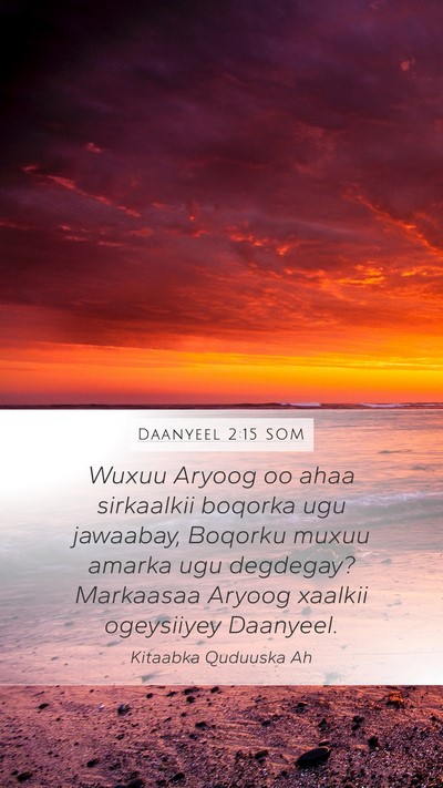 Daanyeel 2:15 SOM Bible Verse Image