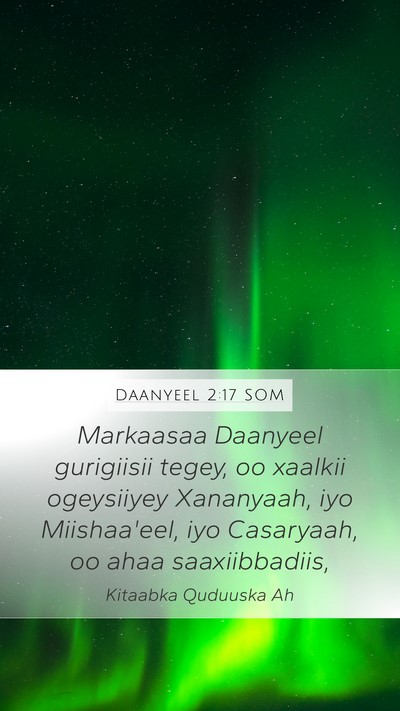Daanyeel 2:17 SOM Bible Verse Image