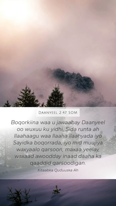 Daanyeel 2:47 SOM Bible Verse Image