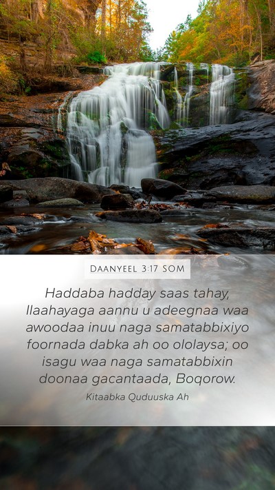 Daanyeel 3:17 SOM Bible Verse Image