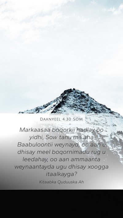 Daanyeel 4:30 SOM Bible Verse Image
