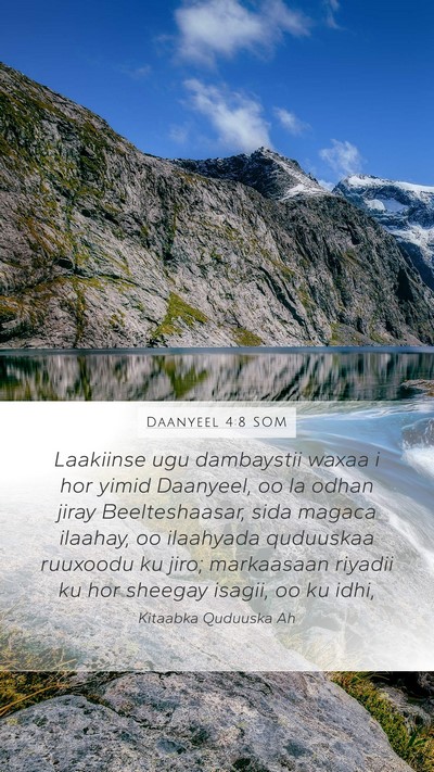 Daanyeel 4:8 SOM Bible Verse Image