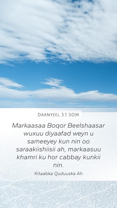 Daanyeel 5:1 SOM Bible Verse Image