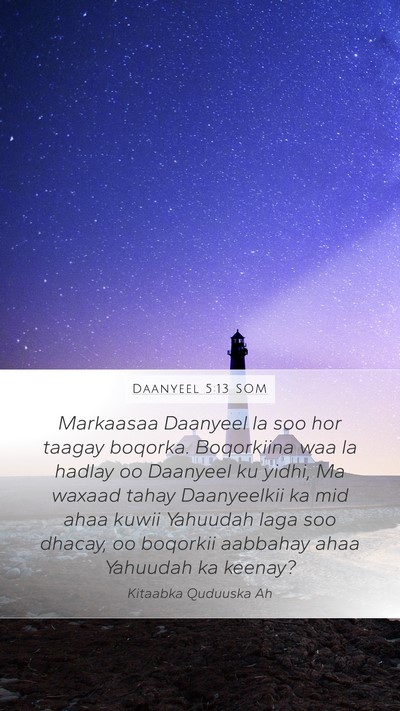 Daanyeel 5:13 SOM Bible Verse Image