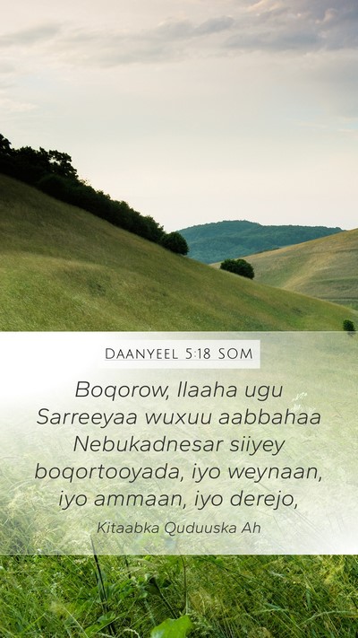 Daanyeel 5:18 SOM Bible Verse Image
