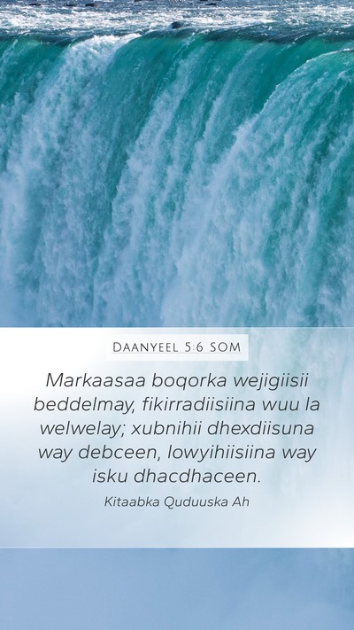 Daanyeel 5:6 SOM Bible Verse Image
