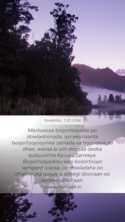 Daanyeel 7:27 SOM Bible Verse Image