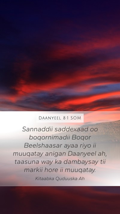 Daanyeel 8:1 SOM Bible Verse Image