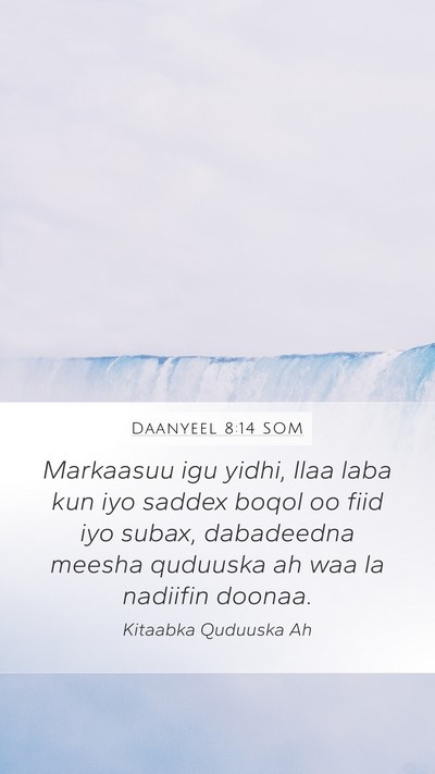 Daanyeel 8:14 SOM Bible Verse Image
