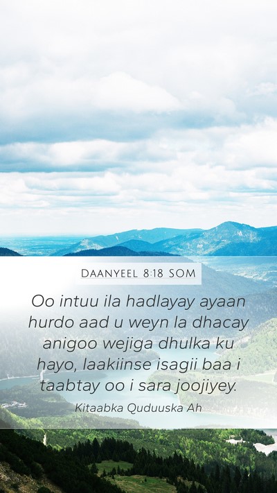 Daanyeel 8:18 SOM Bible Verse Image