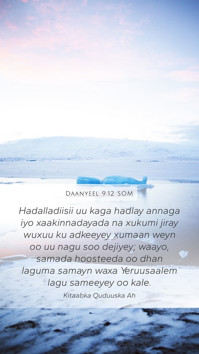 Daanyeel 9:12 SOM Bible Verse Image