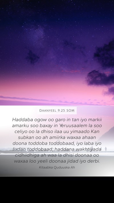 Daanyeel 9:25 SOM Bible Verse Image
