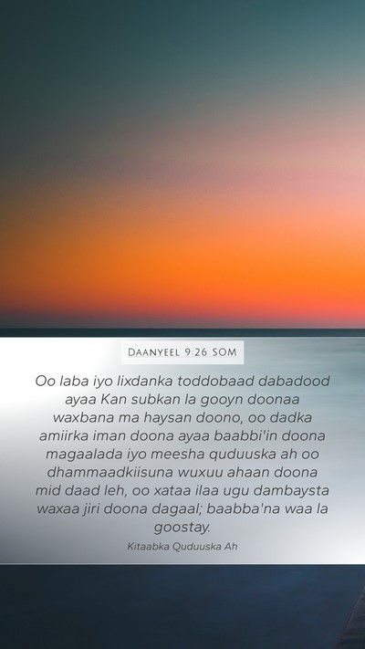 Daanyeel 9:26 SOM Bible Verse Image