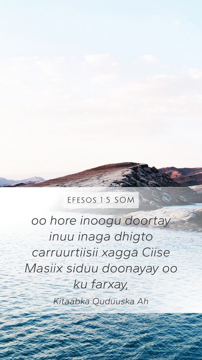 Efesos 1:5 SOM Bible Verse Image