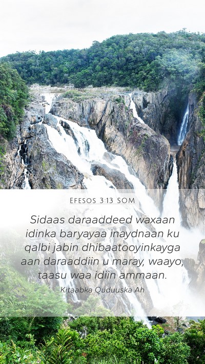 Efesos 3:13 SOM Bible Verse Image