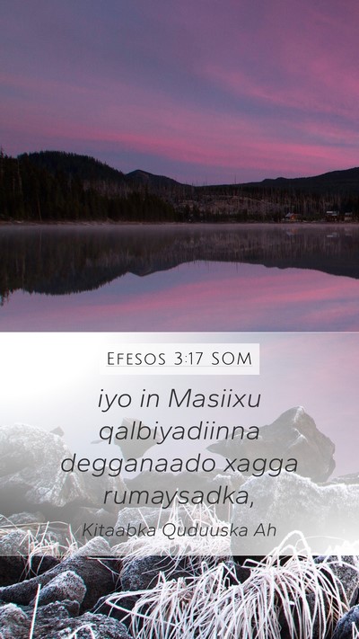Efesos 3:17 SOM Bible Verse Image