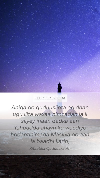 Efesos 3:8 SOM Bible Verse Image