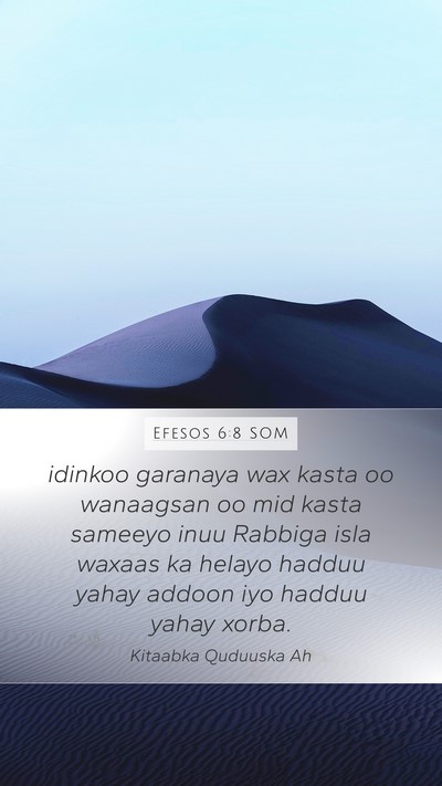 Efesos 6:8 SOM Bible Verse Image