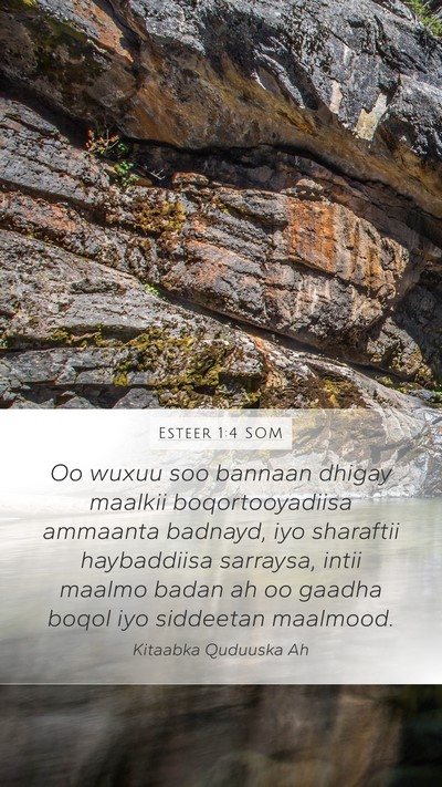 Esteer 1:4 SOM Bible Verse Image