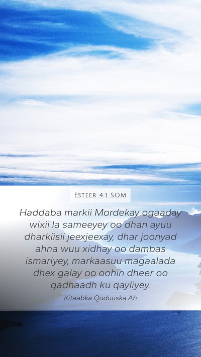 Esteer 4:1 SOM Bible Verse Image