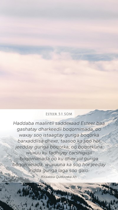 Esteer 5:1 SOM Bible Verse Image