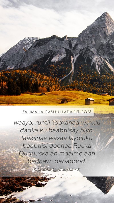 Falimaha Rasuullada 1:5 SOM Bible Verse Image