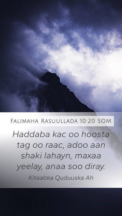 Falimaha Rasuullada 10:20 SOM Bible Verse Image
