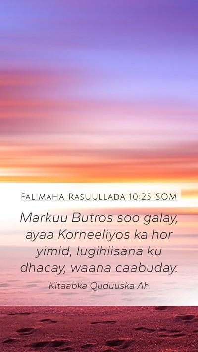 Falimaha Rasuullada 10:25 SOM Bible Verse Image