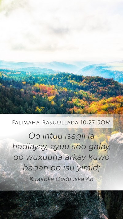 Falimaha Rasuullada 10:27 SOM Bible Verse Image
